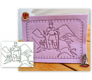 Stickserie - Hiking Wandern Line Art 8